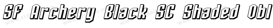 SF Archery Black SC Shaded Oblique字体转换